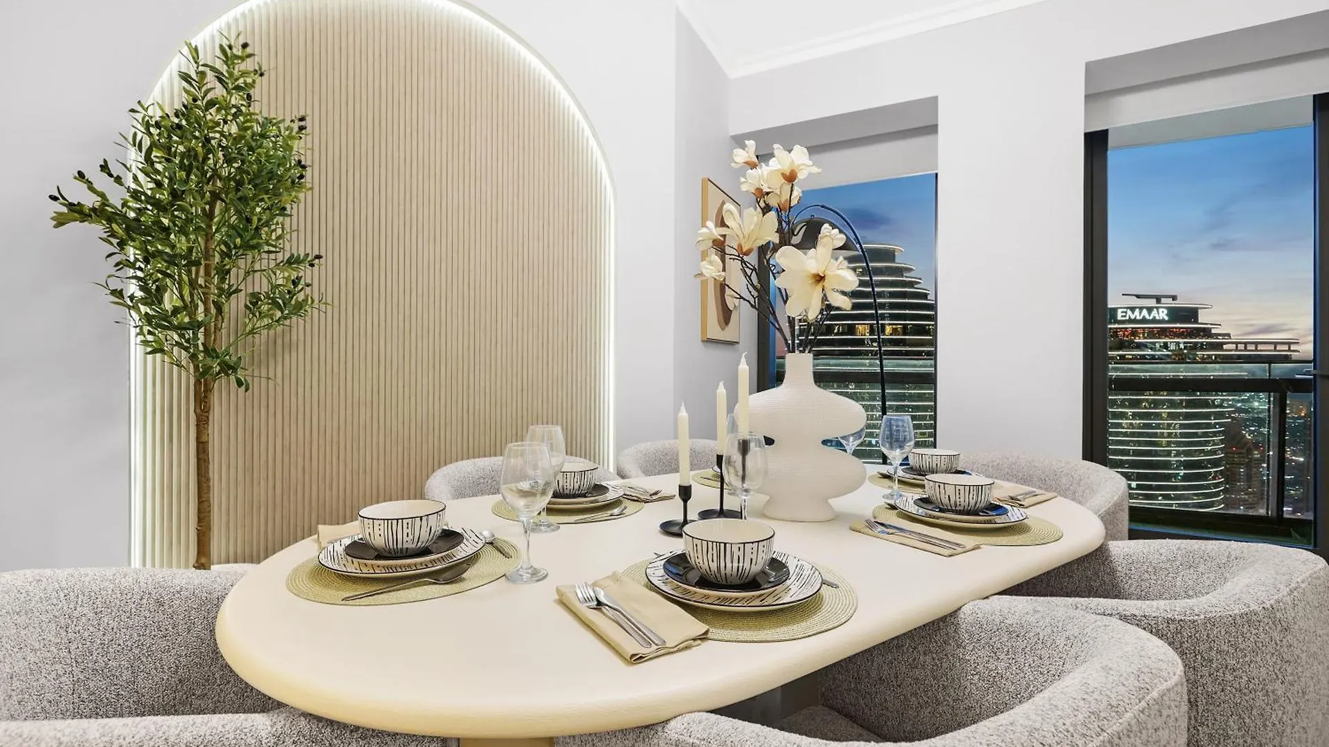 First Class 2Br With Full Dubai Skyline & Sea View 0*,